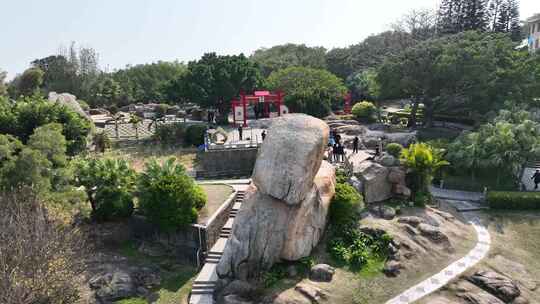 福建省漳州市东山岛岛风动石景区航拍