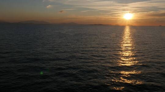 海边夕阳日落日出航海