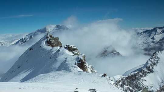 雪山自然风光延时