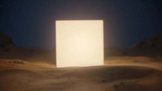 抽象空间沙漠方块立方体