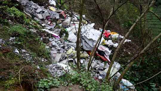 农村白色垃圾垃圾遍地生态环保环境破坏