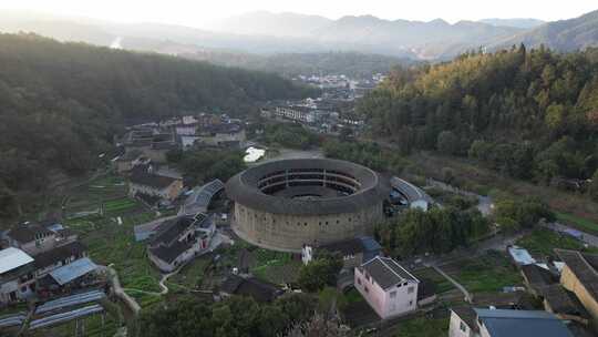 土楼振成楼福建土楼永定景区视频素材模板下载