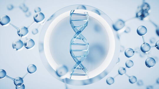DNA与生物科技概念3D渲染视频素材模板下载