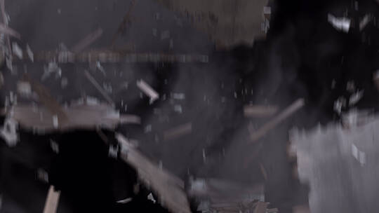 好莱坞灾难电影建筑倒塌爆炸破坏特效素材