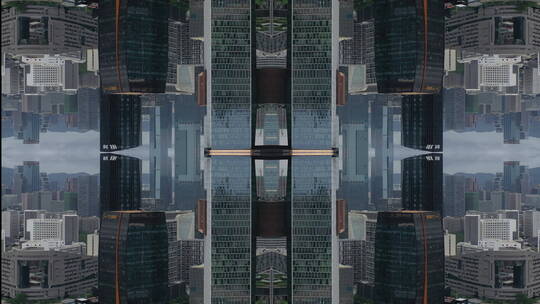 腾讯滨海大厦镜像视频素材模板下载