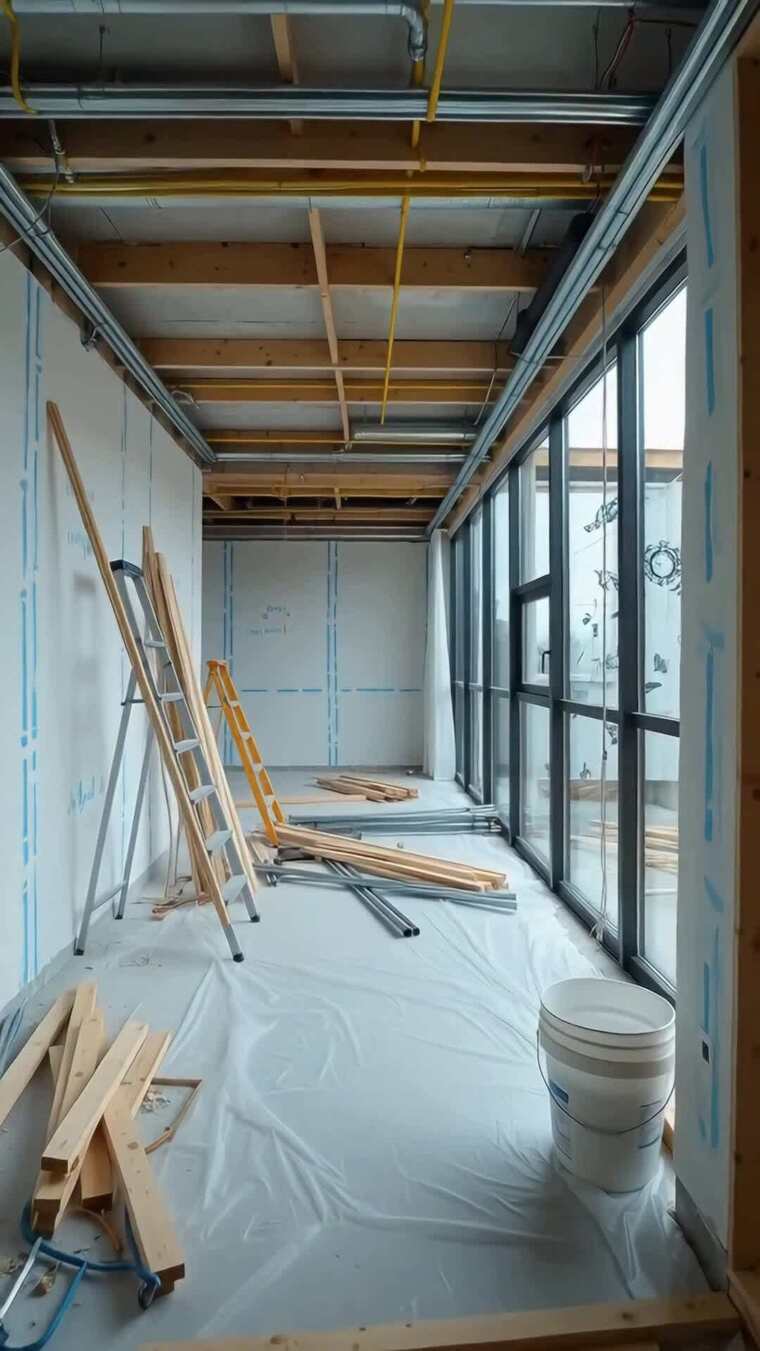 室内装修施工现场