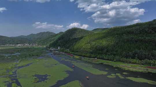 云南保山市腾冲北海湿地自然风光航拍