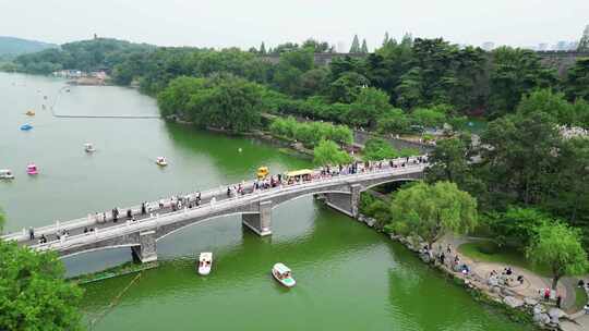 江苏省南京市玄武湖白天湖泊航拍1