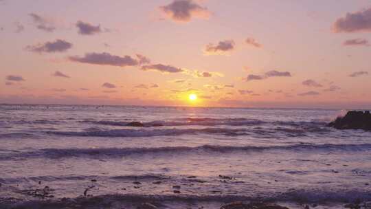海边夕阳 唯美海边视频素材模板下载