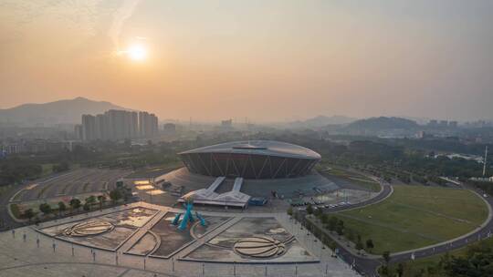 广东省东莞市城市风光延时