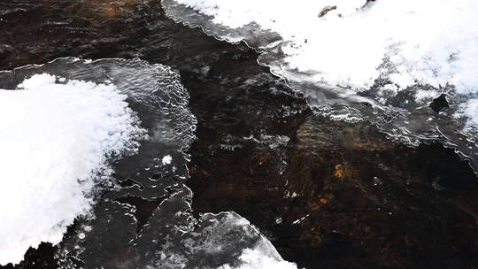 冬季吉林通化吊水壶瀑布风景视频素材模板下载