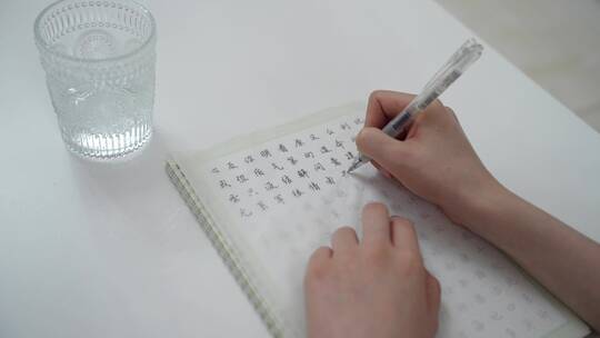 练字临摹字帖书法视频素材模板下载