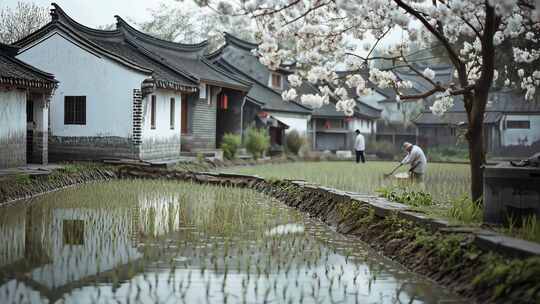 春天春季乡村唯美生活风景