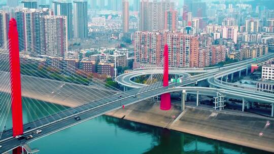 城市长江大桥视频素材模板下载
