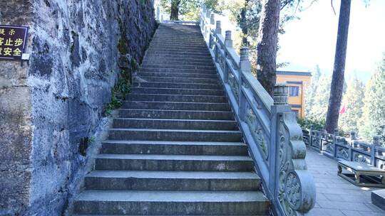 安徽九华山祗园禅寺雾景视频素材