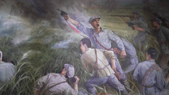 湘鄂西苏区革命历史博物馆油画特写