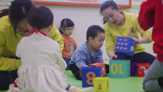 幼儿早教-幼儿园-小孩子玩耍视频素材模板下载