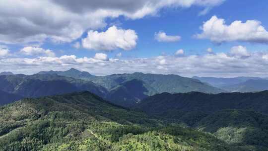 高山蓝天森林航拍白云美丽乡村振兴宣传片头