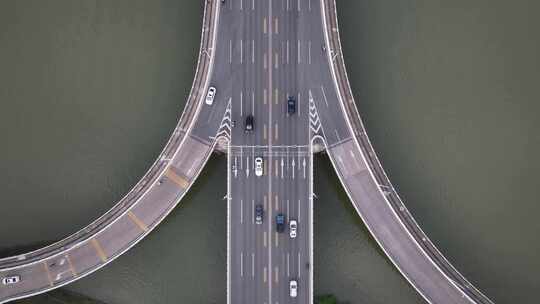 惠州俯拍水上公路