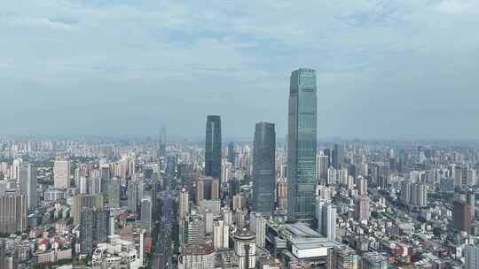 长沙城市风光航拍IFS国金中心高楼大厦视频素材模板下载