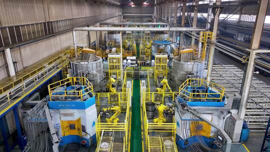 现代化工厂自动化生产线 轮毂制造汽车配件