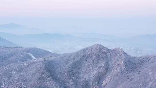 冬季大青山航拍雪景