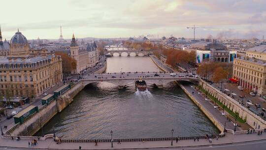 法国巴黎美景航拍