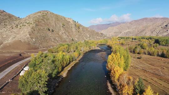 新疆阿勒泰可可托海额尔齐斯河流