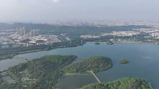 东莞市同沙生态水库公园航拍