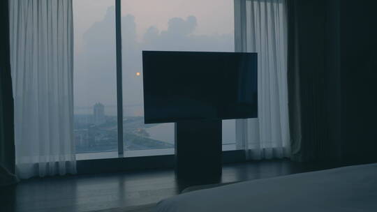 清晨电动窗帘拉开