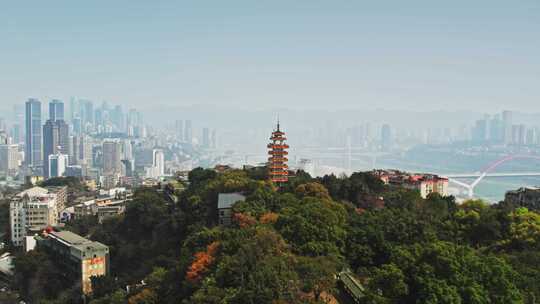 鹅岭公园 重庆渝中 城市航拍