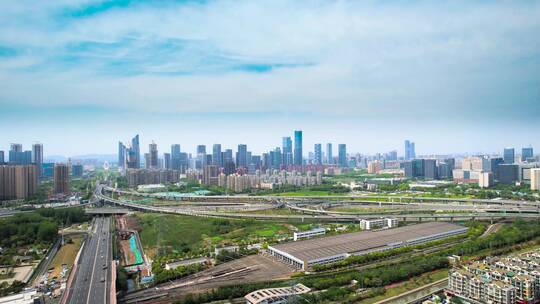 南京河西CBD 新城科技园视频素材模板下载