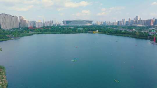 成都锦城湖环球中心航拍 4K