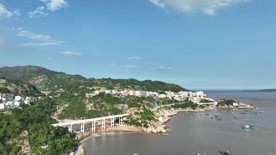 大海边航拍海岸线霞浦海上风景福建海岸线山