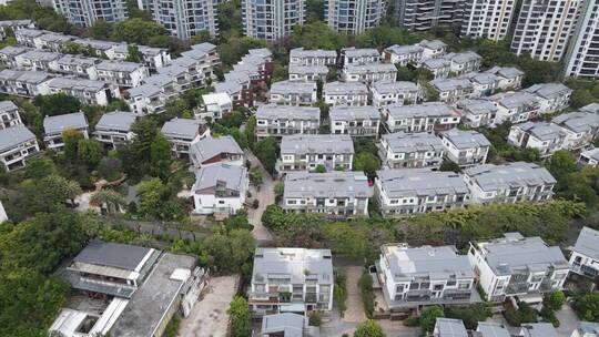 城市高级住宅区航拍