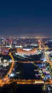 北京鸟巢夜景