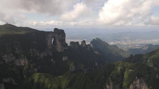 湖南张家界天门山5A景区航拍