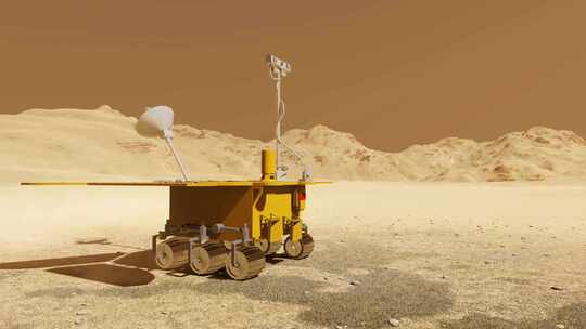 火星探测器 天问一号 探索太空视频素材模板下载