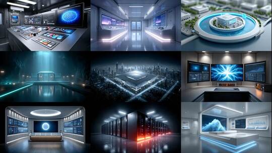 数据中心服务器云端算力未来科技智能控制高清在线视频素材下载