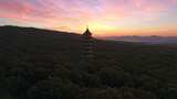 灵谷寺 中山陵风景区 南京秋天 灵谷寺朝霞高清在线视频素材下载