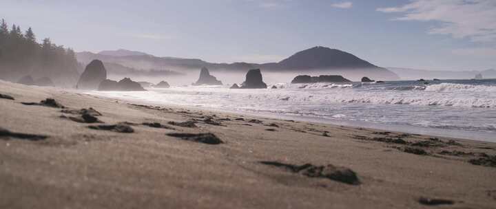 俄勒冈州，海岸，海洋，海滩