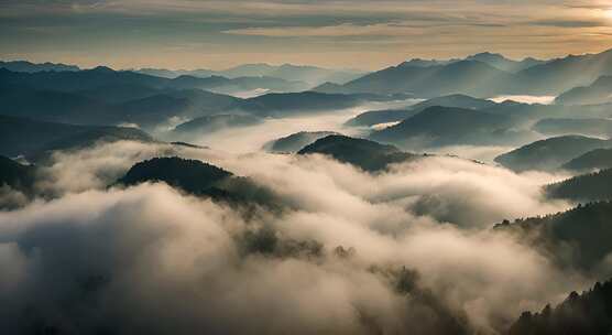 唯美风光日出日落云海风景唯美开场航拍中国