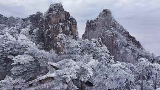 安徽黄山雪景