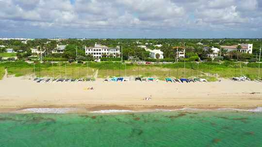 美丽的海滩场景佛罗里达州德拉海滩2020夏季
