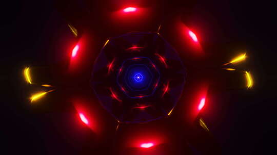 霓虹灯迷幻图案的催眠VJ循环