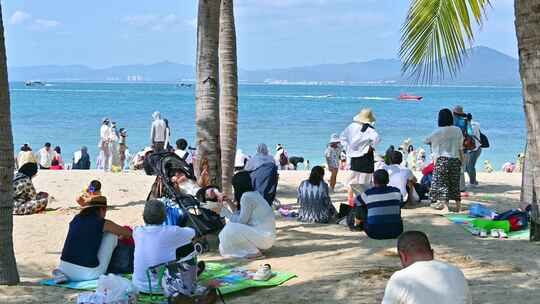 海南三亚西岛风景区游客旅游治愈唯美镜头