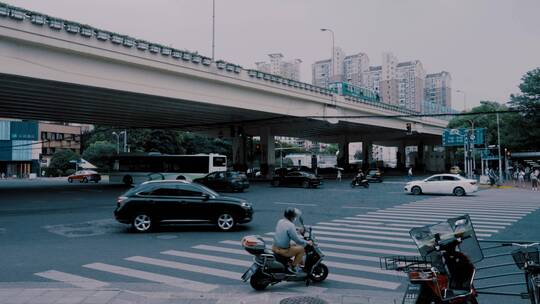 沪闵高架路视频素材模板下载