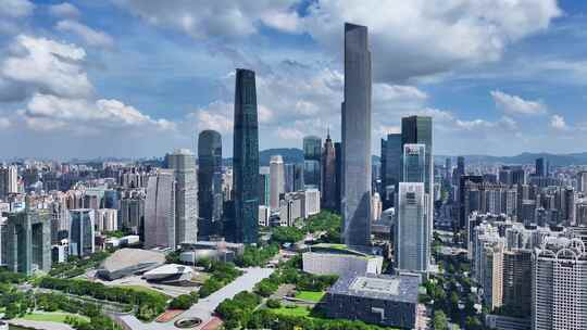 广州珠江新城中轴线航拍素材合集