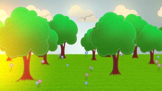 61儿童卡通梦幻背景素材