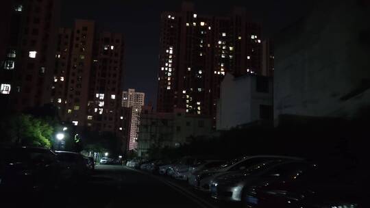 城市夜景大街小巷实拍